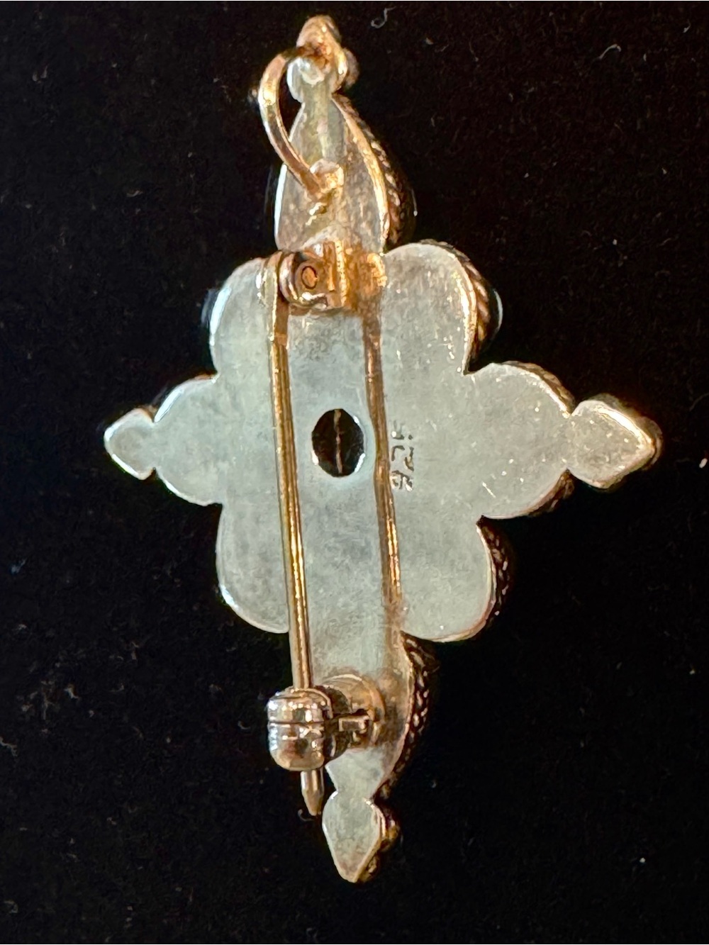 Vintage Rare Sterling Silver Multi-Gemstone Star Pendant/Pin - Red, White & Blue - Picture 8 of 8